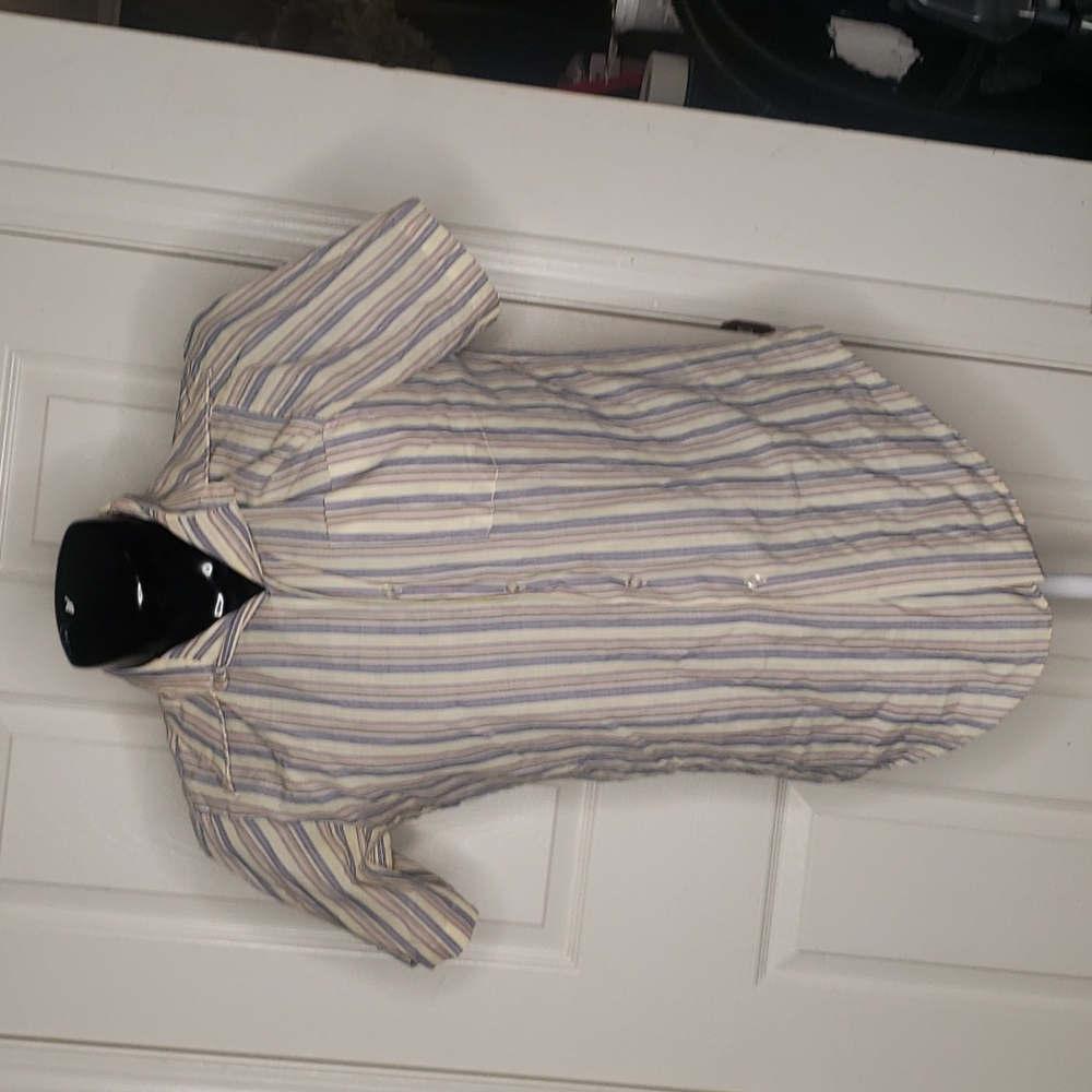 🤯3/$12 Park Ave Vintage 1960s 1970s Button Down Shirt Size Medium